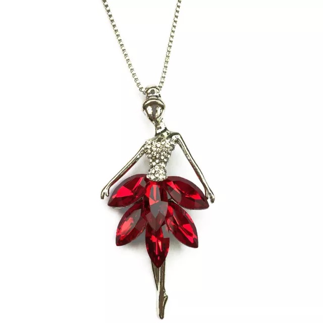 Gorgeous Ruby Simulated Diamond Ballet Dancer